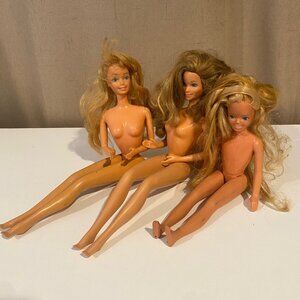 Vintage Lot of 3 Barbie Dolls with Skipper‎ 1980s Superstar Era
